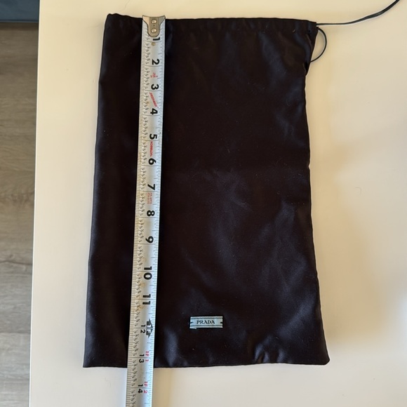 Prada Dust Bag Black Drawstring Satin 13x8.5 inches - Picture 7 of 8